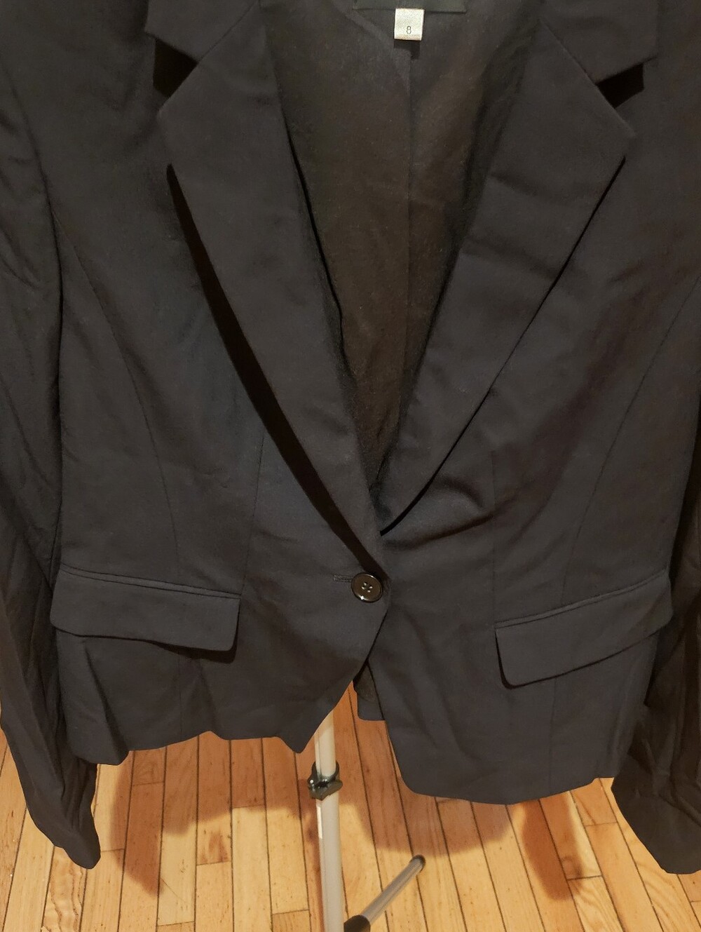 Women Classic Single-Button Black Blazer
